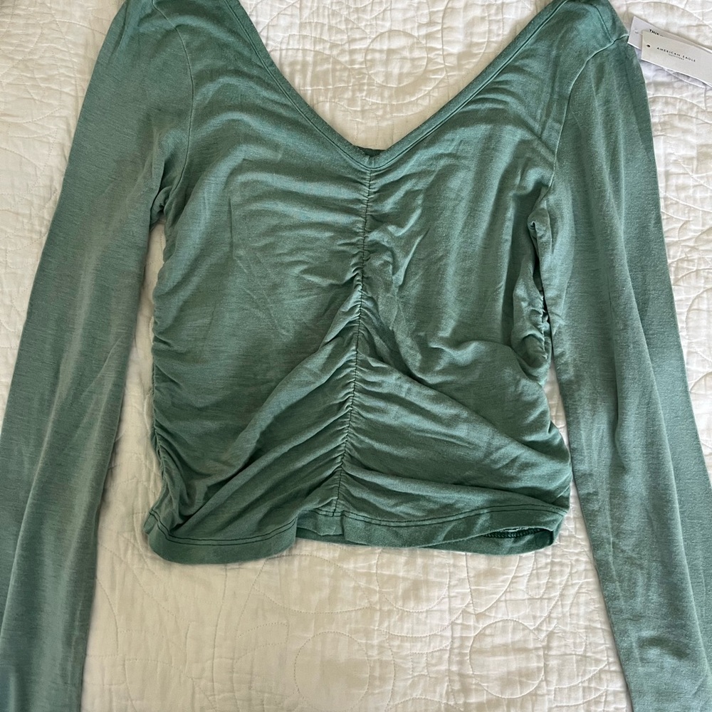 Green Long Sleeve Women's Top